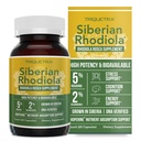 马克斯强力西伯利亚 Rhodiola®:Rhodiola Rosea 5% Rosavins,2% Salidroside & BioPerine®用于增强吸收-帮助支持压力,能量和焦点*-生长在西伯利亚,DNA验证(60 Capsules)