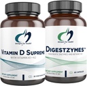 健康维生素D最高+消化酶 消化酶包 - 维生素D35000 IU配有2000mcg Vitamin+消化酶 支持酶与Betaine HCl - 2产品