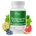 VITAMIN SOLUTIONS 热致性脂肪燃烧器 巴西Lean,体重损失维生素,Waist Trimmer 和 Bloating 补充材料(1瓶,120卡普尔)