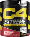 C4 极端工作前果汁 + 男女工作前能源补充 + 200mg Cafeine + Beta Alanine + Creatine 60 服务