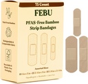 FEBU 生态友好的竹布布线 Bandages PFAS 自由弹性布线 Bandages PFAS 自然假冒型 Bandages for Scrapes, Cuts & First Aid → Fully Composable, Latex free Bandage → 75 Counter Street