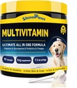 狗维他命 狗多维他命粉 配有Probiotics, Glucosamine, Omega 3, 支持 Gut, 联合与移动, Itch Skin & Coat, 矿物与抗氧化剂促进免疫健康,每日基本狗补充剂