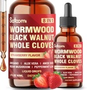 Satoomi 8in1 Wormwood 液体滴入黑胡桃,全脂和5多 - 60毫升60天供应