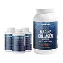 CORREXIKO Marine Collagen 补充药剂和粉末盒 3个月供应量 -- -- 包括10 000mg 双水解Collagen 粉剂 1kg & 1800mg Collagen Peptides 360 Capsules -- -- 用于头发、皮肤和钉子