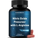 L-Arginine 3000mg Nitric Oxide 男女非GMO Vegan Capsules 配有甜菜根,用于流通、耐力、能源、Stamina、性能和工作 90 Caps