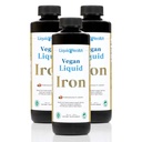 LIQUIDHEAALTH VAGAN 液态铁补充剂 SunActive & Ferrochel Fe - 自然能源,免疫系统和元件支持,增强精神清晰度,产前/产后-美国制造,非GMO(3包)