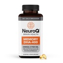 LifeSeasons 神经元记忆 DHA-400 - Omega-3 鱼油补充剂 - 精神性能和平衡 - 支持神经脑健康 - 防止记忆丧失和改进焦点 - 120 软胶