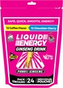 VITAL 4U 液态能源射击——咖啡和巧克力樱桃Combo包装,Ginseng,B维生素,天然甜味,24厘米