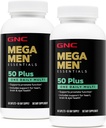 GNC Mega Men 50 + One Daily multivitamin, Twin Pack, 60 caplets 每瓶,支持心脏,大脑和眼部健康.