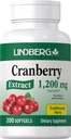 Lindberg Cranberry Pills for Women 1200mg = 200 Softgels = 传统草药 = 节选补编 = = 非 GMO, Gluten Free