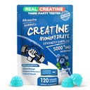 Creatine Monohydrate Gummys Complex for Men and Women - 120 Gummys 高级公式,L-Taurine + Vitamin B12 肌肉强度,肌肉构建器,能量靴,预选补充-蓝莓