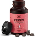 纯喜马拉雅Shilajit Gummys,无糖,85+ Trace Minerals & Fulvic Acid for Energy,代谢和免疫支持,Shilajit for Men and Women, Ashwaghanda Gummys(60个伯爵)