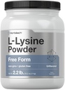 Horbäach L-Lysine Powder → 2.2 lbs → 不受欢迎的自由形态补充 → 蔬菜,非GMO, Gluten 自由公式
