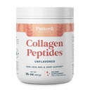 Pattern Wellness Collagen Peptides Powder (Type I & III) - Hair, Nails, Skin and Joint Health - Grass Fed & Pasture Raised - 水解Collagen, N-GMO, 乳品自由, & Keto - 不受欢迎(16 Oz)