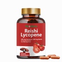 Lycopene Capsules, 天然Lycopene 200mg 配有有机Reishi蘑菇 200mg 前列腺健康和免疫支持补充剂 - 无胶、非GMO, 60 Capsules (1包)