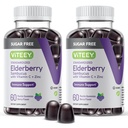 VITEEY Sambucus Melderberry Gummys for Adules & Teens + Zinc & Vitamin C - 无糖 - 免疫支持和助药草药补充剂 - Vegan, Gluten Free, Gelatin Free, GMO Free, Chewwable Berry Flavored (英语).