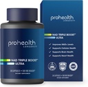 ProHealth NAD 三重杆Ultra + 500 mg Niagen NR. 3X NAD+ 优化器 Plus Apigenin, PQQ, Quercetin. 促进长寿、心脏和大脑健康,激活Sirtuins用于细胞修复(30次服务)