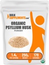 Bulk Assupports.com 有机lium胡斯克粉 - 烤肉 P胡斯克粉 - 纤维补品 - Gluten Free,每服1.4g,250g(8.8 oz)(包1)