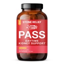 STONE RELIEF Pass AM – 日间草药肾支持救济,慰藉,及增加流量(180 Capsules + Stone Catcher + 打印指南)