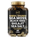 Maju超级食品 18-in-1 Sea Moss, 黑种子, Shilajit, 海盐 + D3 & K2, 集中提取, 追踪多矿物盖, 供男女矿物电解质补充