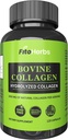 Vegan Bovine Collagen Capsules - 男用和女用强力补充剂 - 水解Bovine Collagen Peptides 联合,Nerve和骨支持补充剂 - 草药,非GMO - 120 Capsules