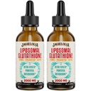 Liposomal Glutathione Liquid 2000MG – 女性和男性抗氧化剂除毒补充剂,老化防御,肝功能和能量,配有Hyaluronic Acid + Aloe Vera + Vitamin C, Natural & Vegan, 4 FL.OZ