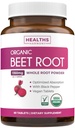 USDA 有机甜菜根粉(60片) 1350mg Beets Per 与黑胡椒一起供额外吸收-超抗氧化剂和硝酸盐补充剂,用于运动性能和Stamina- No Capsules