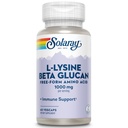 SOLARAY L-Lysine与Beta Glucan,自由形态氨酸,L-Lysine 1000mg Capsules,Immune支持补充,健康皮肤和唇部支持,60天保障,实验室验证,30次服务,60次Veg Caps