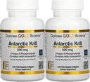 加利福尼亚金营养 南极磷虾油,Ultra-High Omega-3与Astaxanthin,天然草莓和柠檬火焰,非转基因生物,Gluten Free,500 mg,120 Fish Gelatin Softgels, 2 Pack