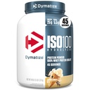Dymatization ISO100 Whey蛋白蛋白粉溶胶,香草,蛋白质25g,3磅,5.5g BCAAs,小于120 Cal.,Gluten Free,1g Fat,1g Sugar,2g Carb(45服务)