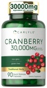 Carlyle Cranberry 补充 | 30,000 mg | 90 Capsules | 非 GMO 和 Gluten 自由公式 | Cranberry 药片从集中提取