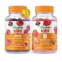 活铁和维生素 C 儿童 + B 复合型儿童, Gummys Bundle - 大品尝,维生素补充, Gluten Free, GMO Free, Chewable Gummy 等