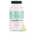 O-Mega-Zen3 + EPA Vegan Omega 3 补充品 - 鱼油替代品 - Premium Marine Algal 基于Omega-3 DHA 和 EPA 脂肪酸 - Carrageenan Free - 120软胶