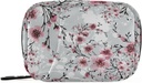 Naanle 7 Day Cherry Blossom Pill Organizer Bag with Zipper, Portable Weekly Case, 维生素补充药的压缩尺寸
