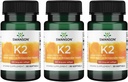 Swanson Vitamin K2(Menaquinone-7) - 维生素补充 支持心血管和骨质健康 - 由日本Natto制造以帮助调节钙 - (30软胶,每包100mcg) (3包)