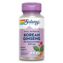 SOLARAY 韩国 Ginseng 根提取器 - 草药支持不定期的压力、能量和身体耐力 - 5% Ginsenosides - Vegan, Lab 校验 - 60 services, 60 Veg Caps