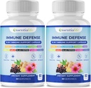 免疫支持补充剂 -- -- 2包10分1的长老莓、Echinacea、维生素D、维生素C 1000毫克和锌补充剂 -- -- 成人免疫促进剂 -- -- 120个维生素卡普苏尔
