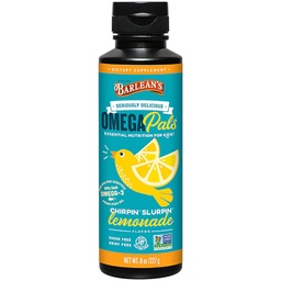 Barlean的Omega 3 鱼油液补充给孩子们,Chirpin' Slurpin' Lemonade, 540毫克环保局和DHA脂肪酸, 8 oz