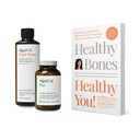 ALGAECAL Bundle - 含有维生素D+K2的钙补充剂,Mag,Boron & Omega 3 Fish Oil 配有EPA & DHA 和 Lara Pizzorno 健康骨骼的书,以提高骨质健康