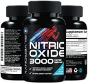 超强氮氧化物补充剂 3X 强力 L Arginine, Citrulline Malate, AAKG, Beta Alanine - 支持氮氧化物的Premium Muscle - 自然能源和心脏健康支持 - 60 Capsules