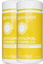 Up Nourish 2 Pack - Liposomal Vitamin D 5000 IU 730 软胶,Cholecalciferol Vitamin D3 配天然椰油,VIT D3 补充