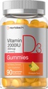 Horbäach维生素D3 2000iu Gummys 90 植物学家 Pineapple Flavor 50 mcg Non-GMO, Gluten Free维生素D 补充品