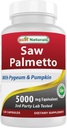 Best Naturals Saw Palmetto 10:1 男子前列腺增殖剂 - 120 Capsules - 用 Pygeum Bark 4:1 提取 & 南瓜种子粉