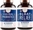 WINDSOR BOTANICALS BLOAT 配有酶和阴道良药的抗生素-消化和阴道保健包