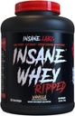 Insane Labz Insane Whey Ripped, 利安肌肉建筑蛋白与L-Carnitine和CLA油粉,5lbs 60服务,香草