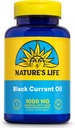 NATURE的Life Black Currant种子油 1000mg - Black Currant Oil, Omega 6 Gamma Linolenic Acid(GLA)和Omega 3 Alpha-Linolenic Acid(ALA)的自然来源,60天保证,60服务,60软胶