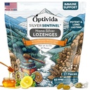 POPIVIDA 健康 含蜂蜜和柠檬油(1包)的Soloting Sore Throat Lozenges 配有Cough Relief和快速动作的纳米支持型纳米银方程式的成年人,60 Ppm