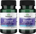 来自Albion的Swanson Boron - Boroganic Glycine 补充剂支持联合健康与骨质健康 - 高吸收公式可能支持总体平衡 - (60卡普尔,每包6毫克) (2包)