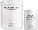 编码 多Collagen 蛋白质和 多Collagen 蛋白质包 | 多Collagen 药丸, Collagen 类型 I, II, II, V & X, 90 Counter | 多Collagen Peptides - pure, Hydrlyzed, 20 oz