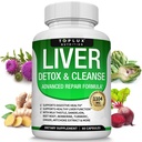 Liver Cleanse Detox & 修復公式 Liver Detox 補充 – 配有 Dandelion, Artichoke, Turmeric, Beet Root, Turmeric & More 用于天然快速草药清洗 Non-gmo Vegan 60 Capsules的牛奶硝酸盐